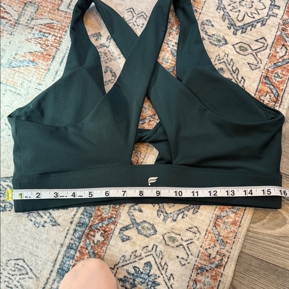 Fabletics Black Twist Halter Bralette size XL forest green - Picture 3 of 4